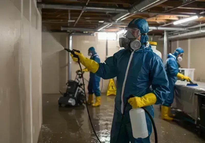 Basement Sanitization and Antimicrobial Treatment process in Greenwich, NY